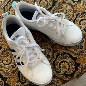 Adidas white slip on shoes